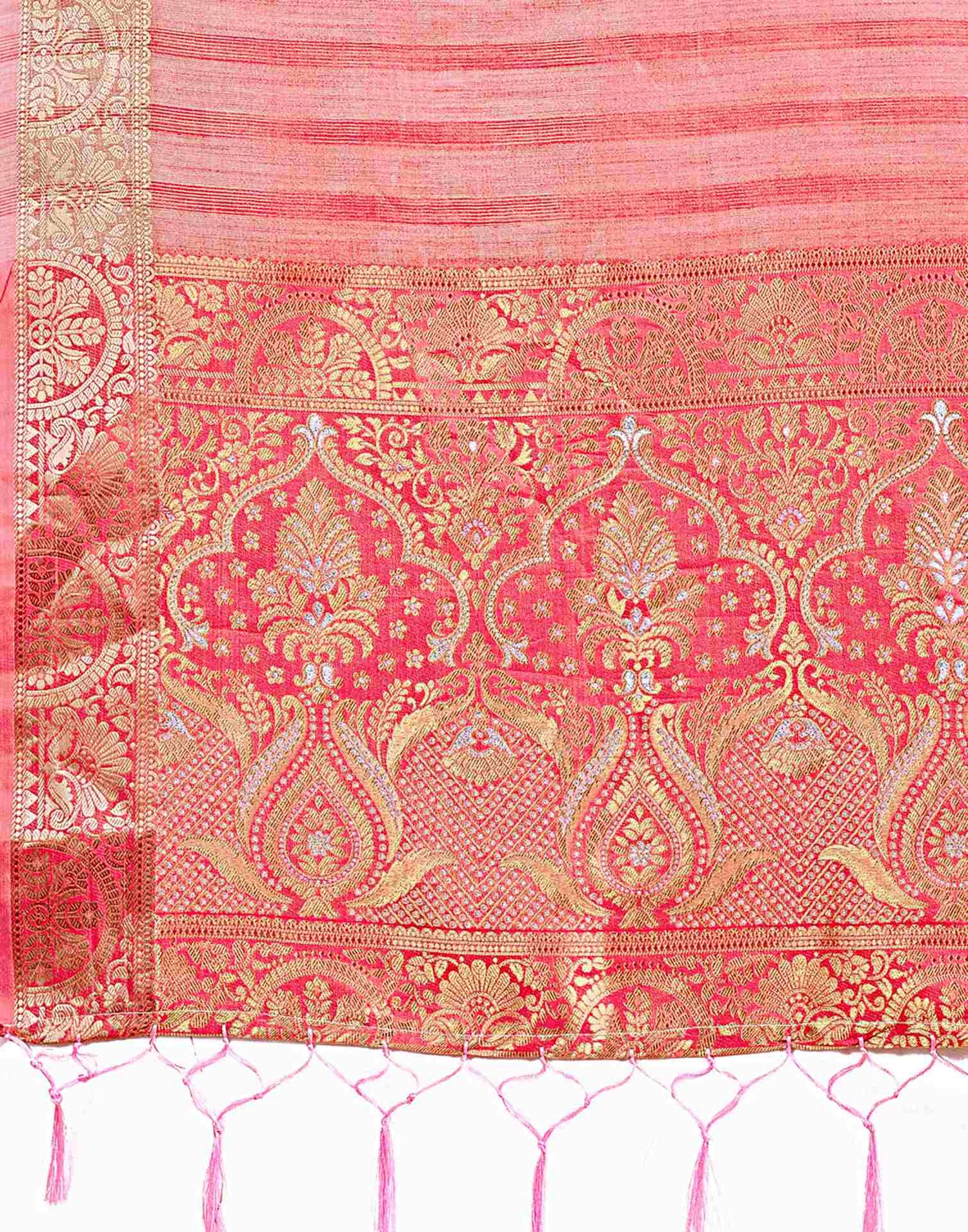 Red Organza Woven Kanjivaram Saree