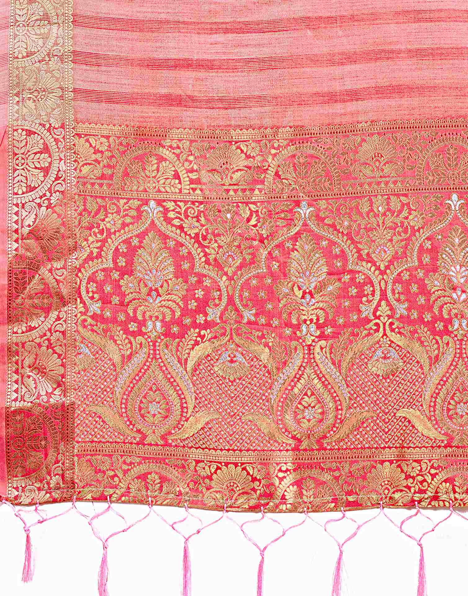 Red Organza Woven Kanjivaram Saree