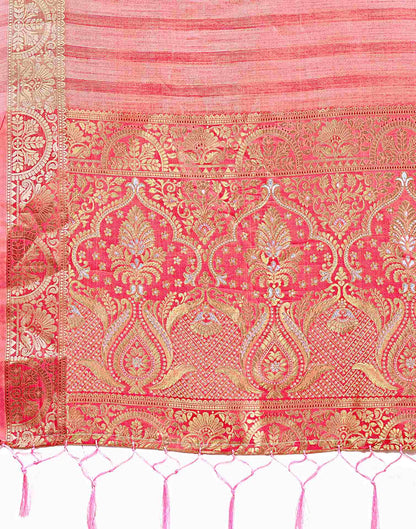 Red Organza Woven Kanjivaram Saree