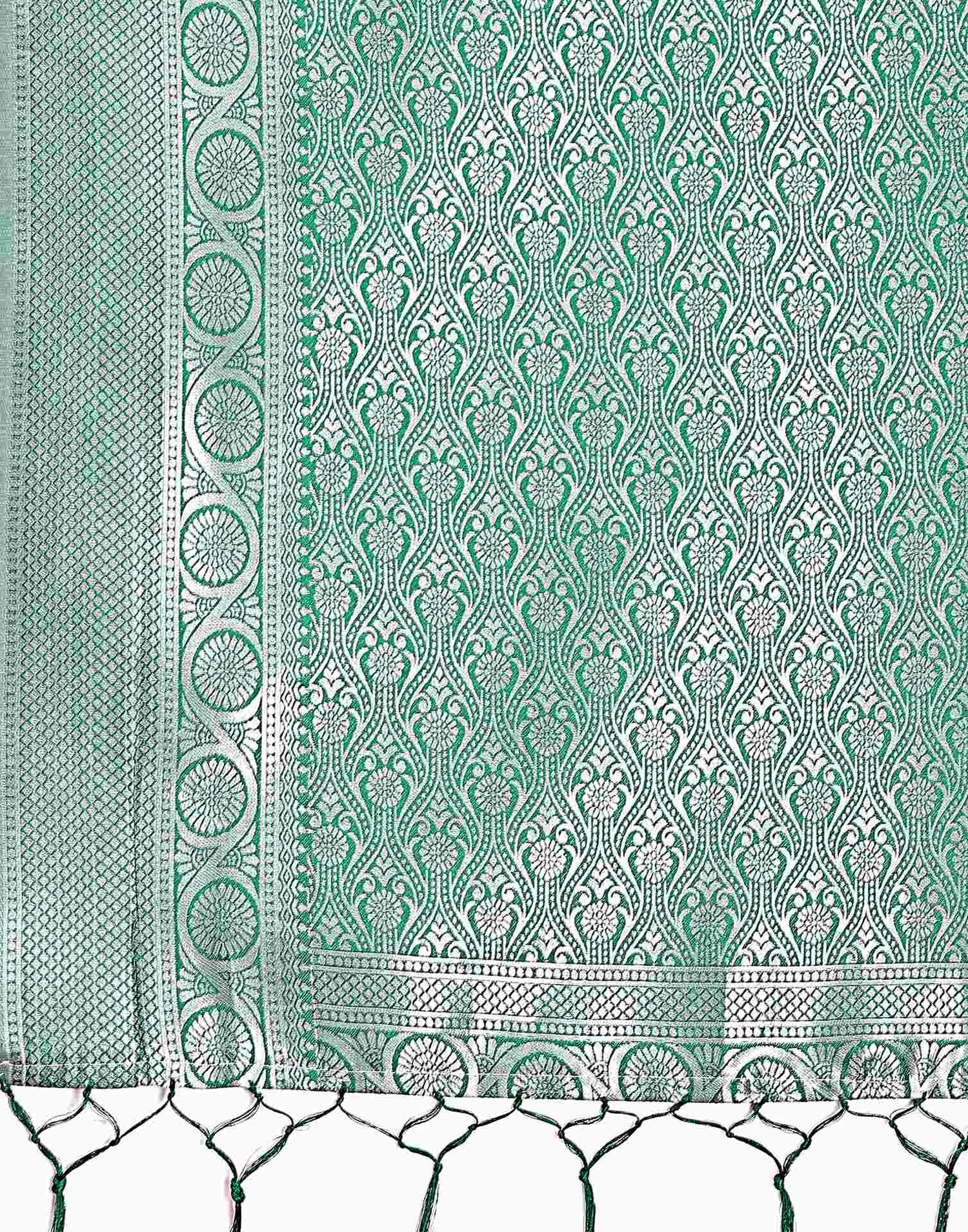 Light Green Silk Woven Kanjivaram Saree