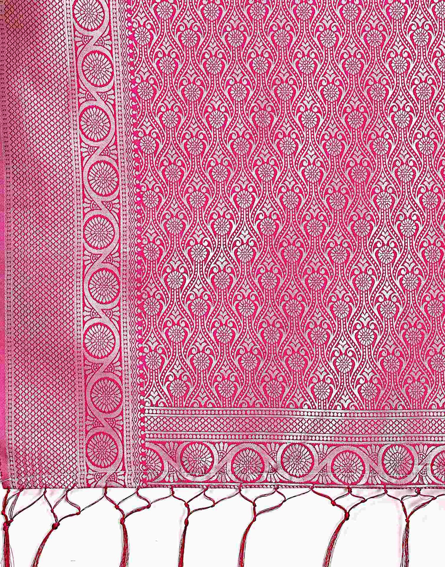 Pink Silk Woven Kanjivaram Saree