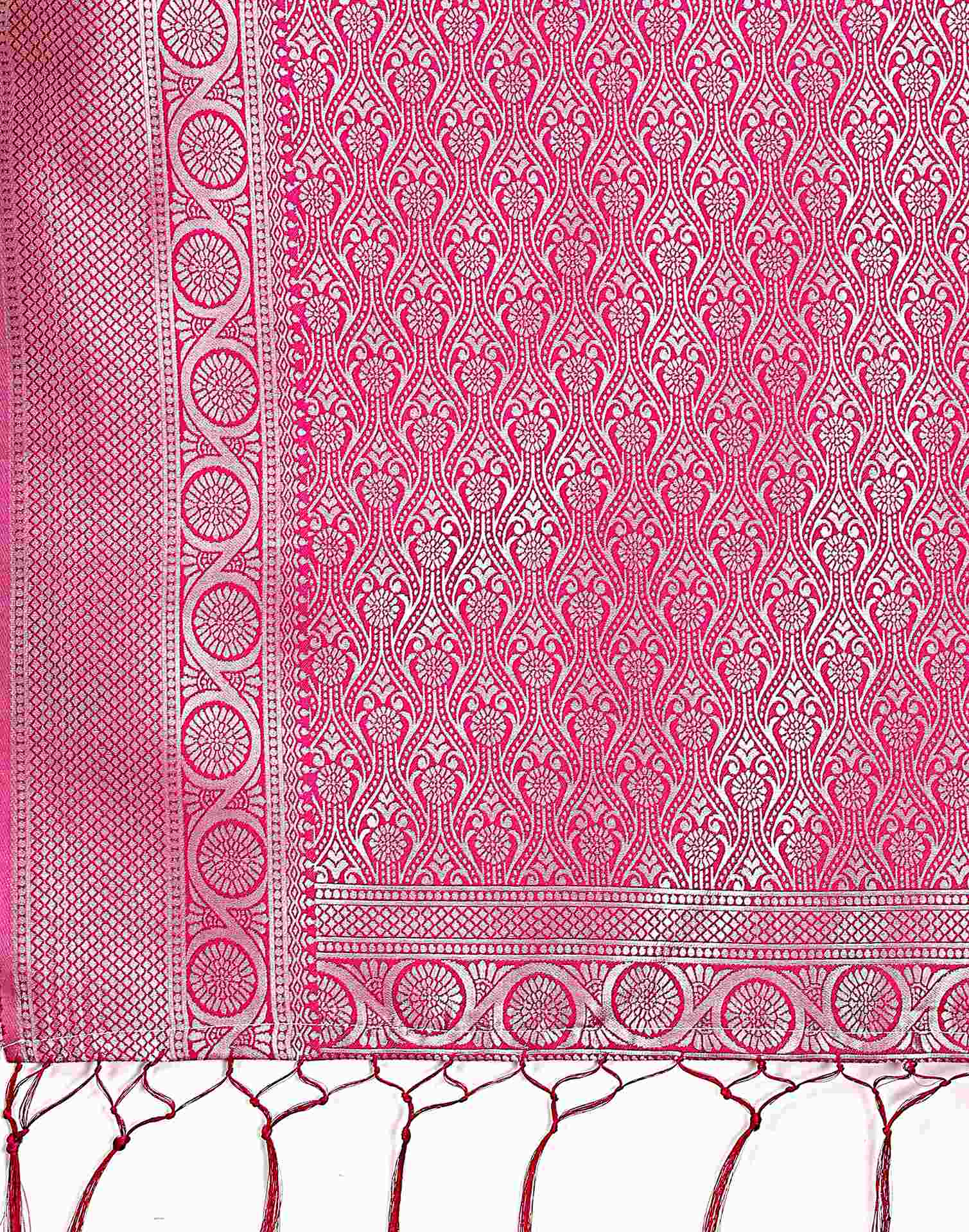 Pink Silk Woven Kanjivaram Saree