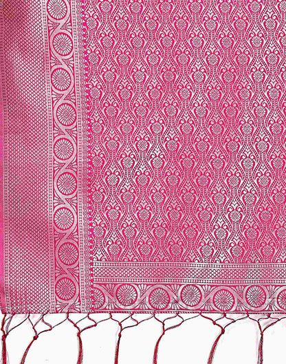 Pink Silk Woven Kanjivaram Saree