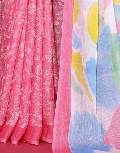 Multicoloured Chiffon Printed Saree