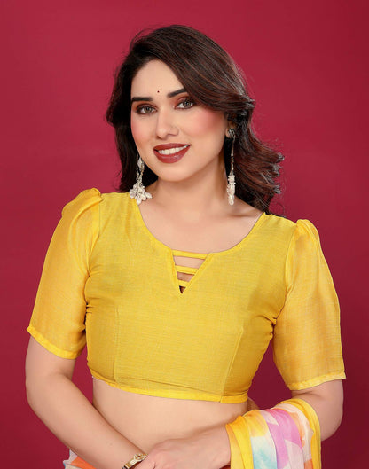 Multicoloured Chiffon Printed Saree