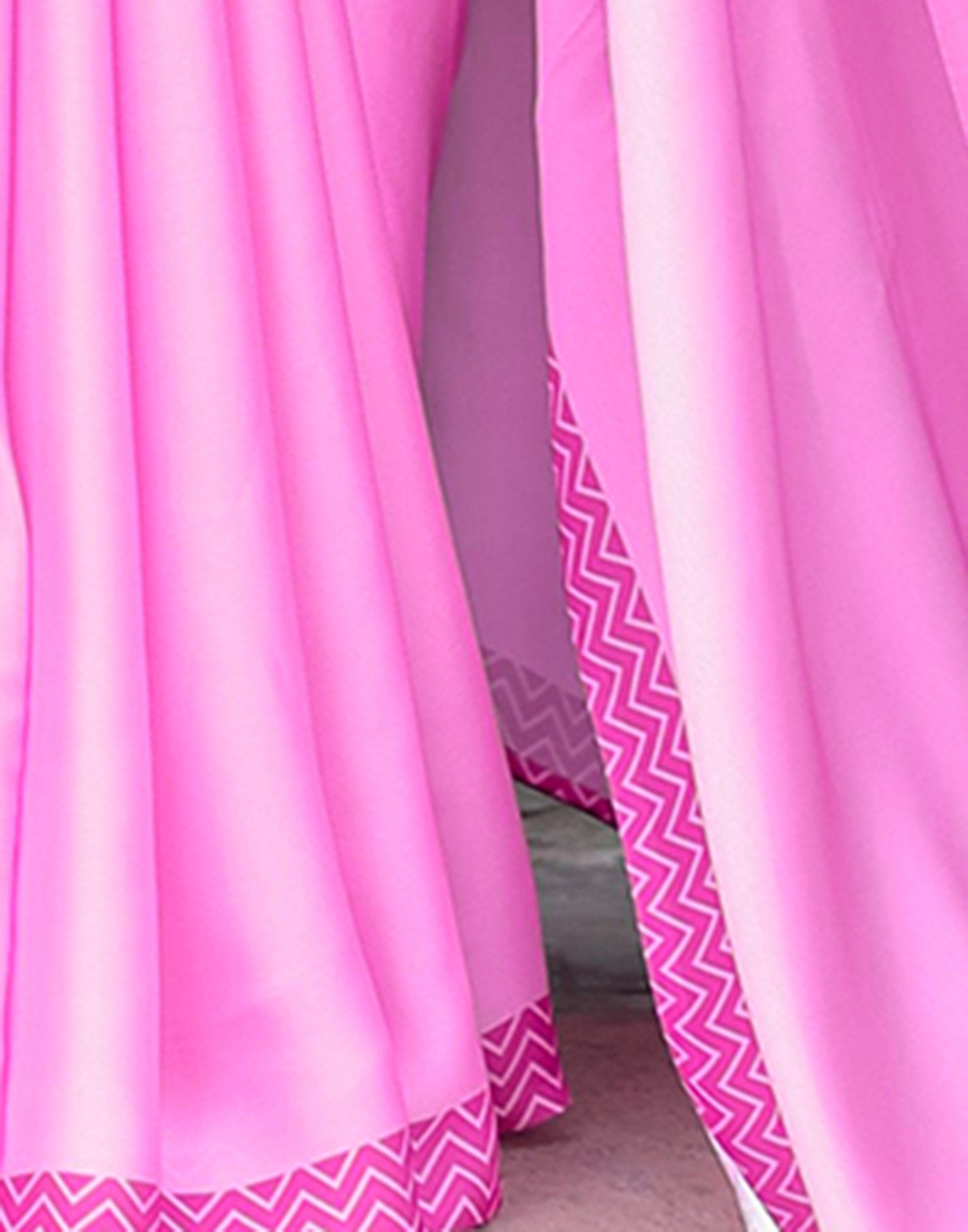 Handsfree Pink Satin Printed Saree