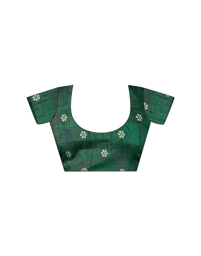 Pista Green Dola Silk Printed Saree