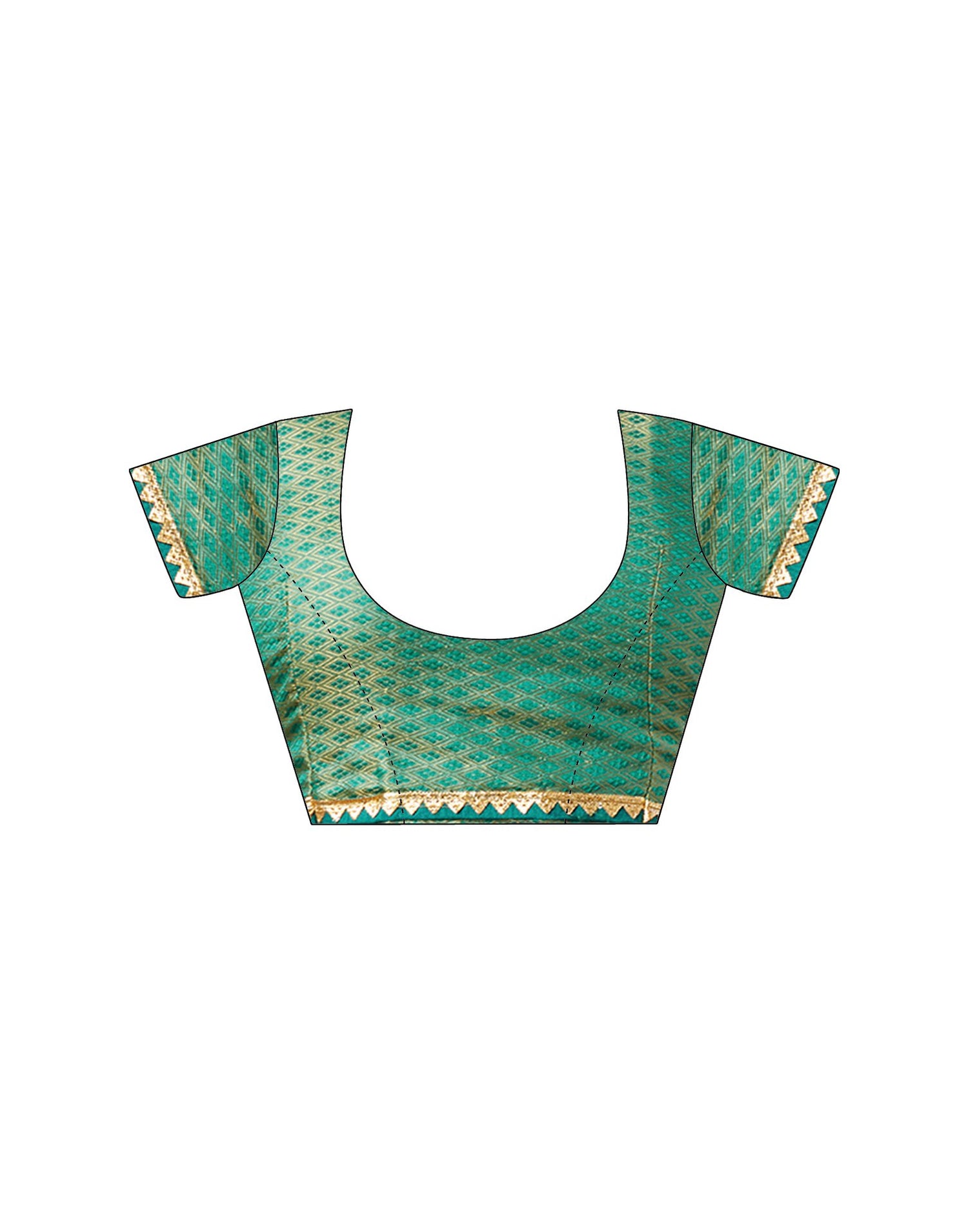 Teal Green Georgette Foil Printed Saree