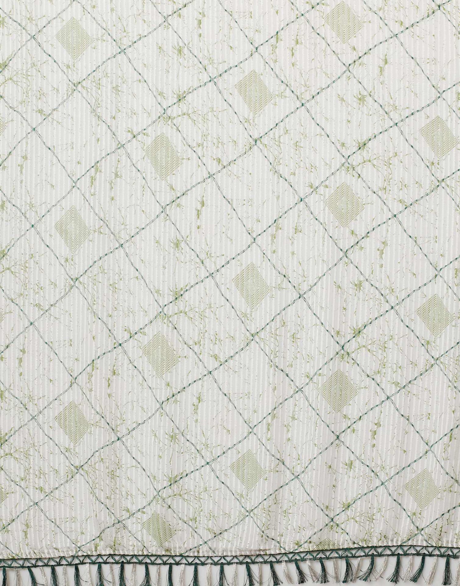 White Georgette Printed Saree