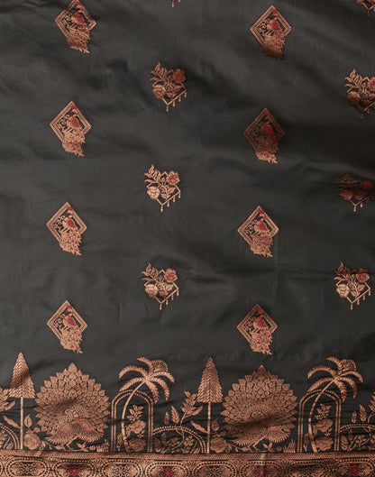 Black Silk Woven Banarasi Saree