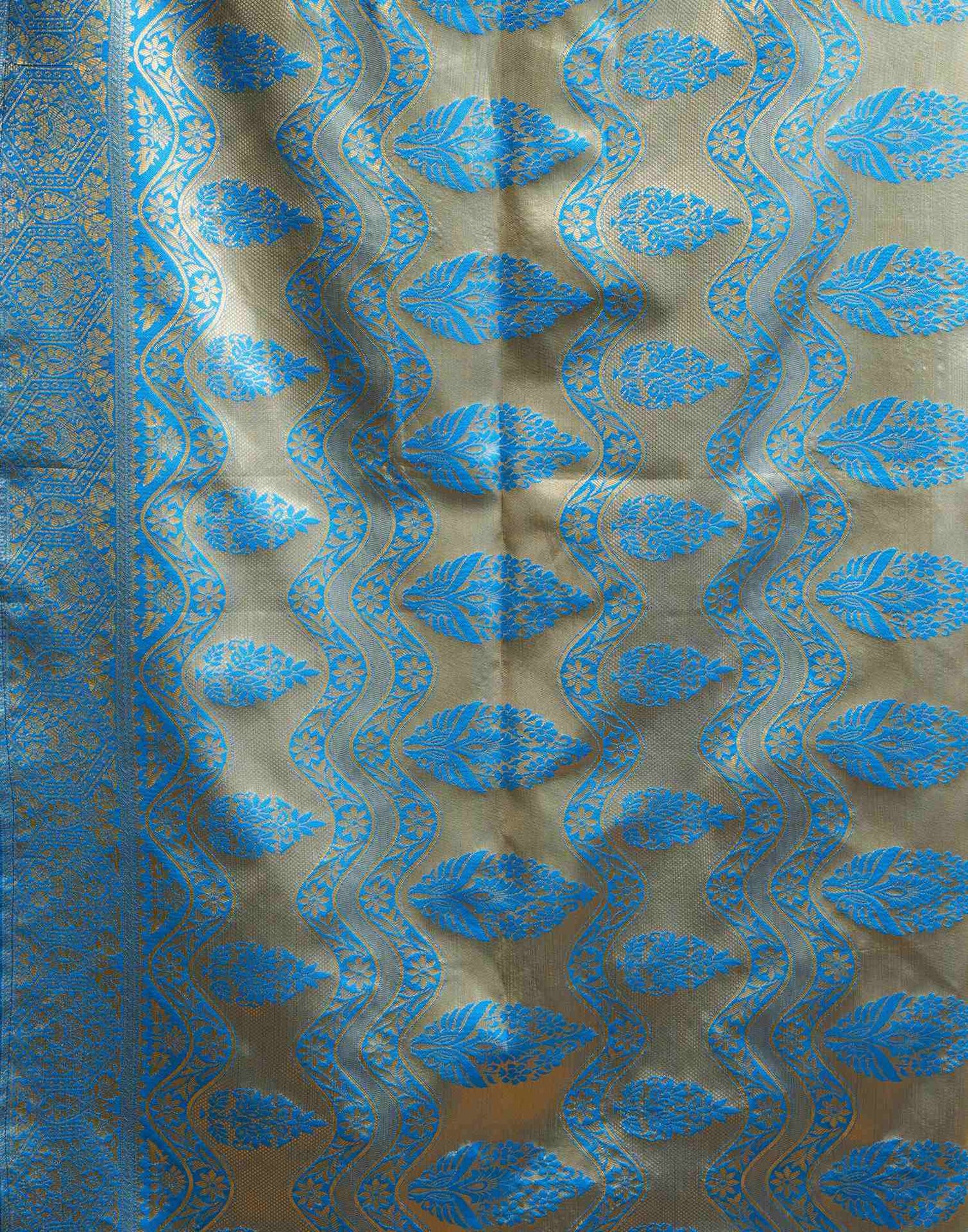 Dark Green Silk Woven Banarasi Saree