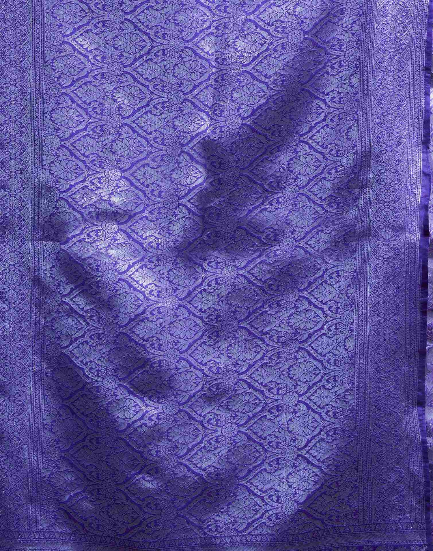Violet Silk Woven Saree