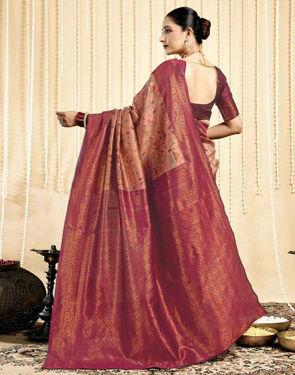Light Brown Silk Woven Saree