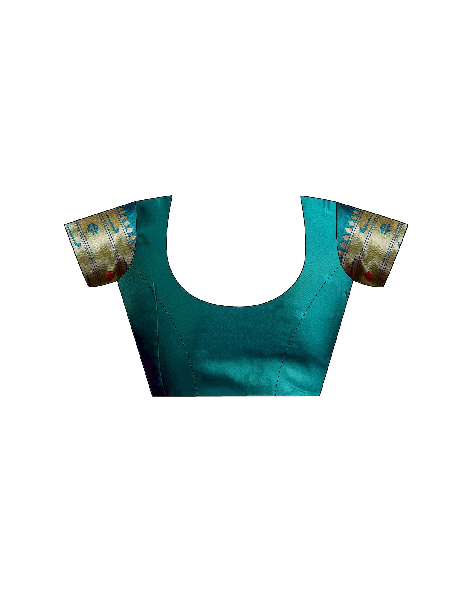 Teal Green Silk Woven Paithani Saree