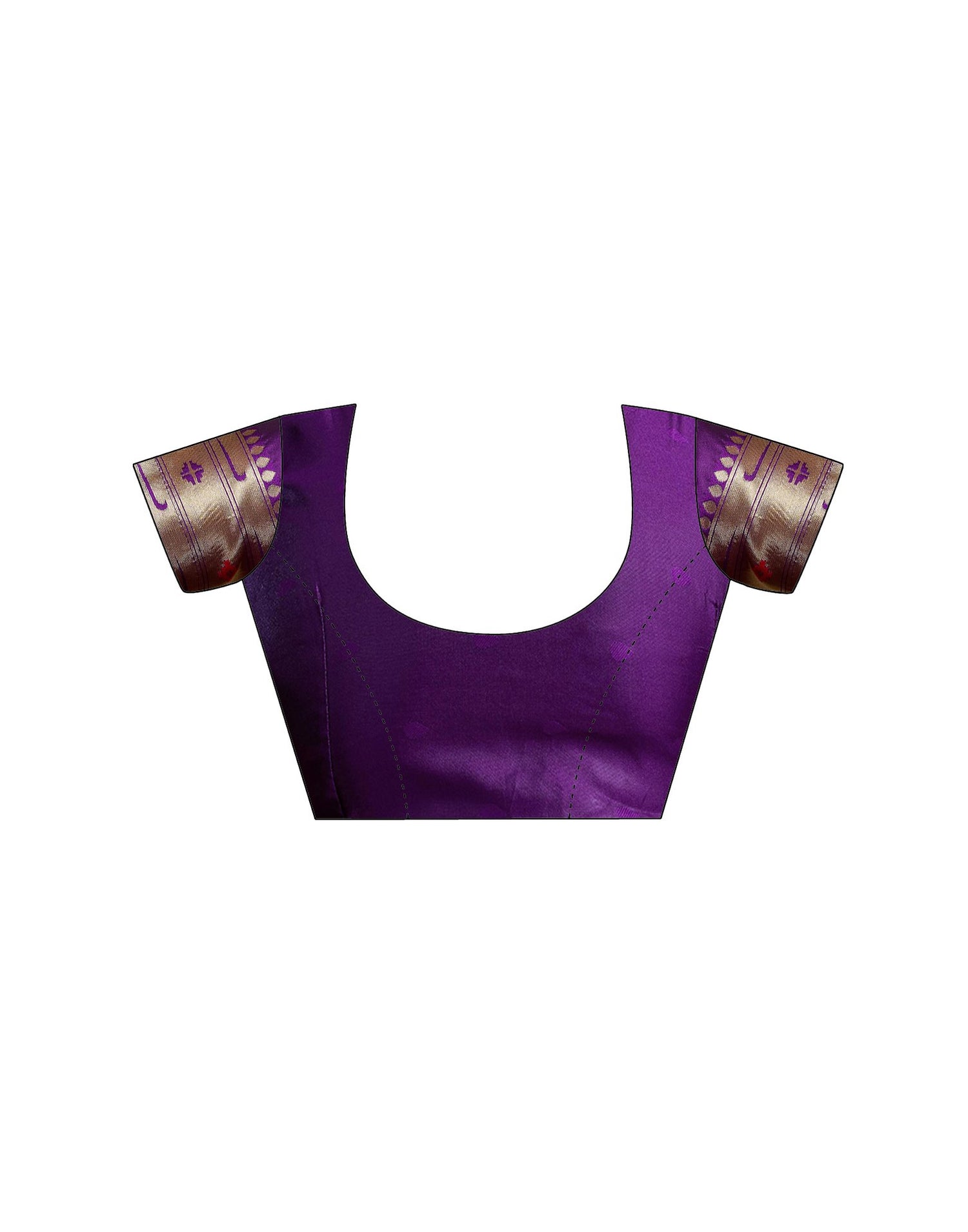 Dark Violet Silk Woven Paithani Saree