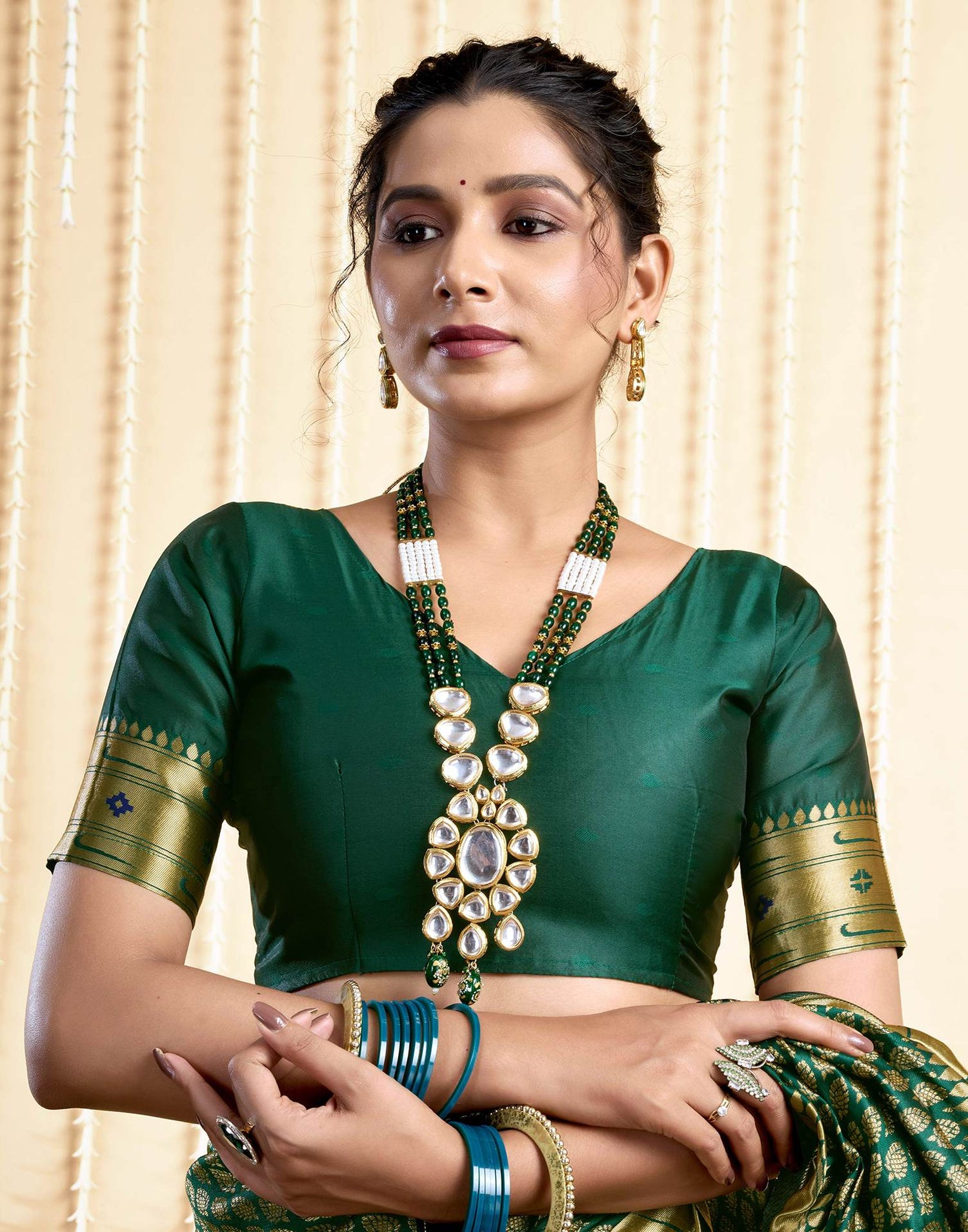 Dark Green Silk Woven Paithani Saree