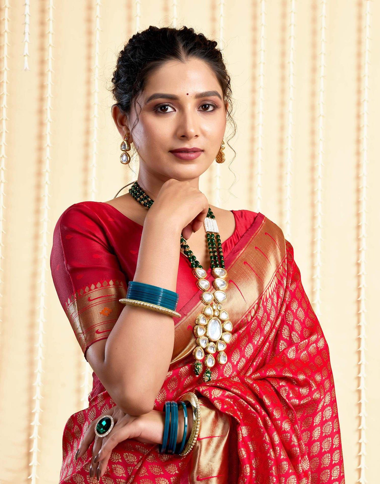Red Silk Woven Paithani Saree