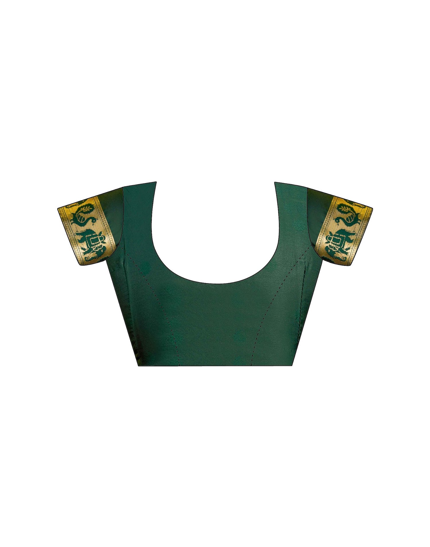 Dark Green Silk Woven Paithani Saree
