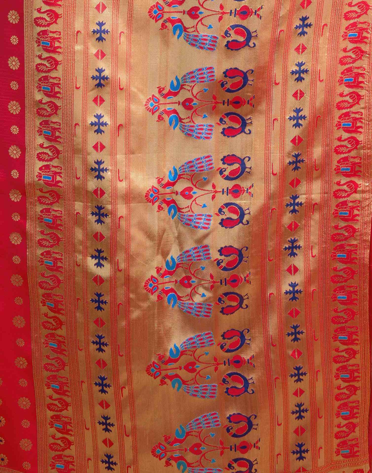 Red Silk Woven Paithani Saree