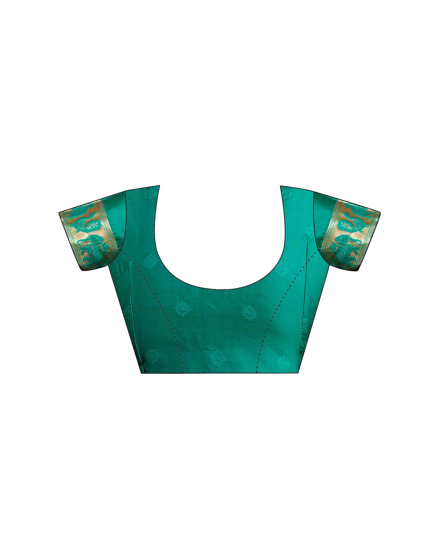 Teal Green Silk Woven Paithani Saree
