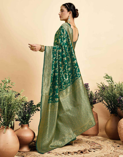 Green Silk Woven Banarasi Saree