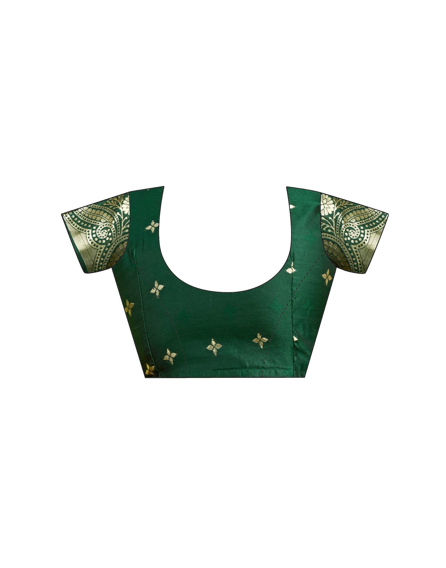 Dark Green Silk Woven Saree