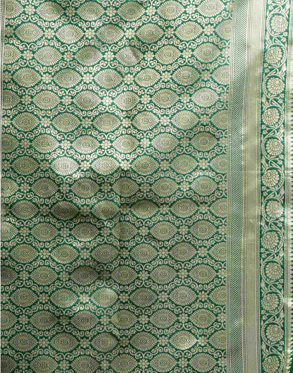 Dark Green Silk Woven Saree
