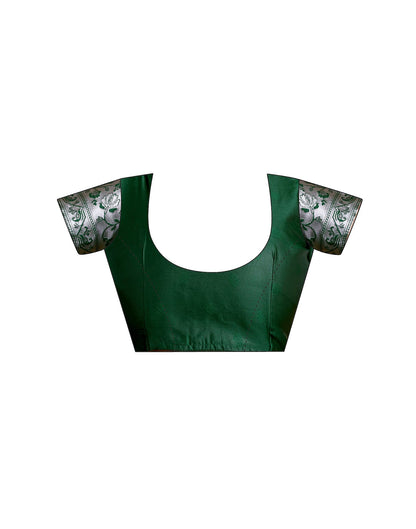 Dark Green Silk Woven Paithani Saree