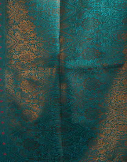 Orange Simmer Silk Woven Saree