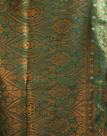 Light Brown Simmer Silk Woven Saree