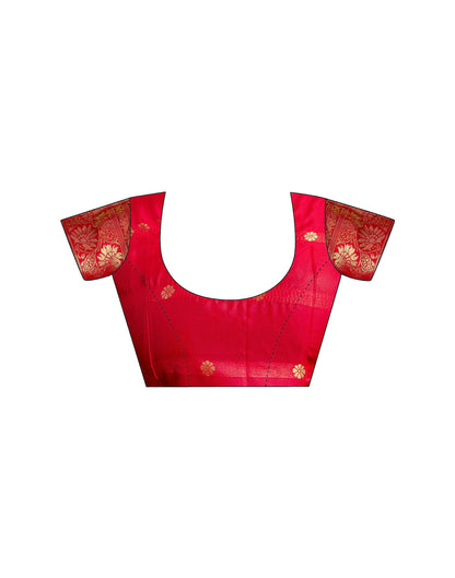 Red Silk Woven Banarasi Saree