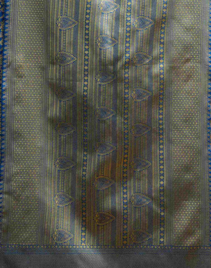 Peacock Blue Silk Woven Banarasi Saree