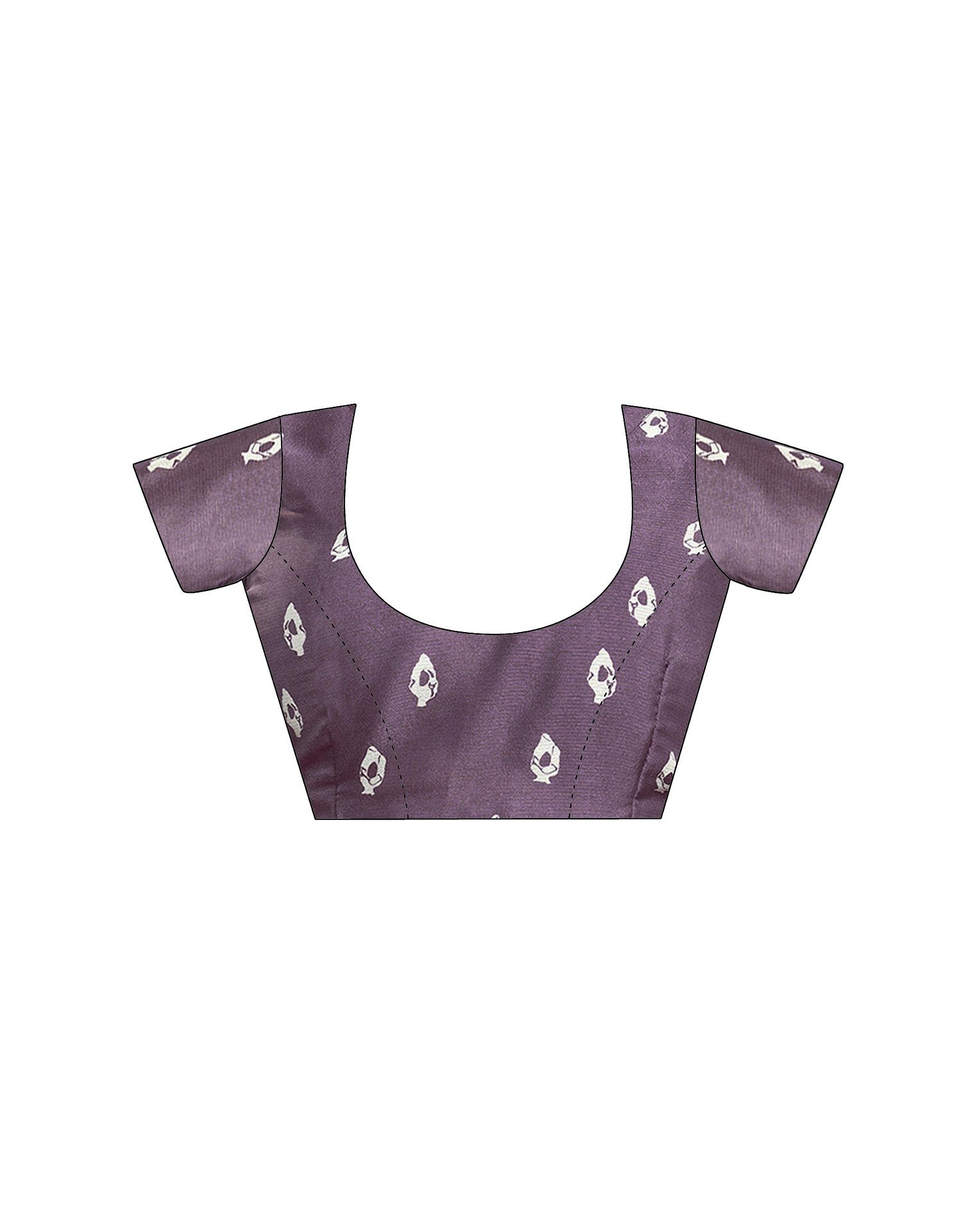 Purple Georgette Printed Saree