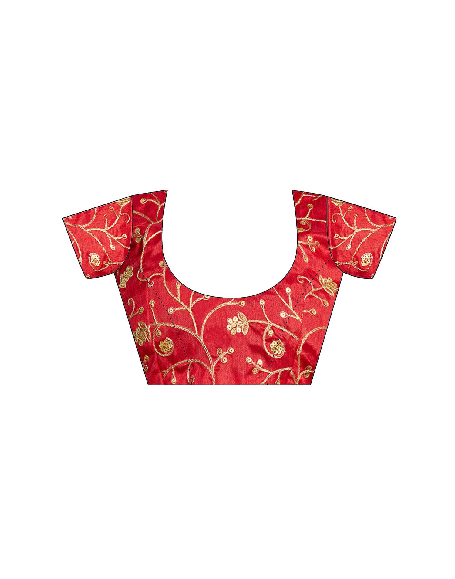 Red Georgette Printed Saree