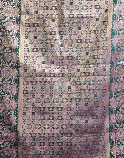 Rama Green Silk Woven Banarasi Saree