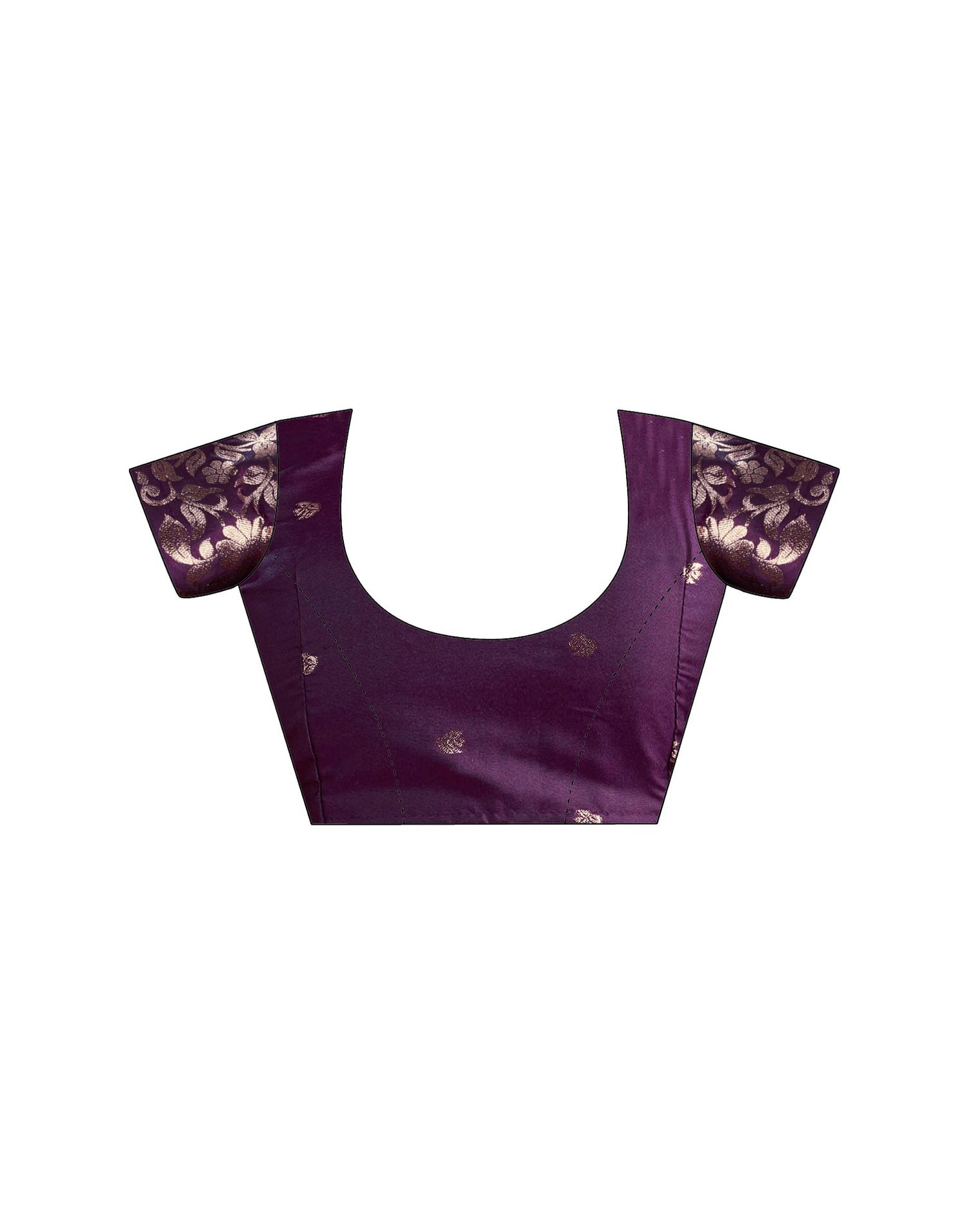 Dark Violet Silk Woven Banarasi Saree