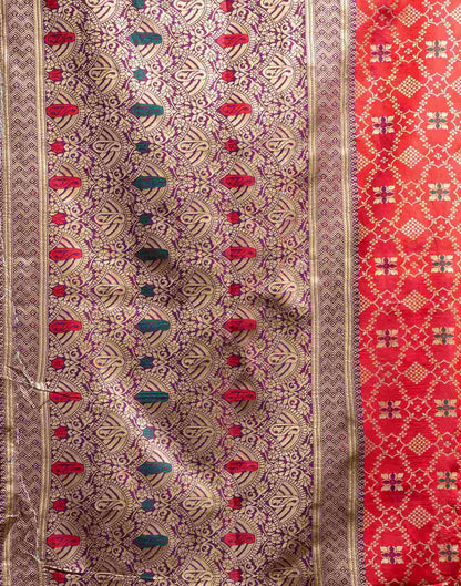 Red Silk Woven Saree