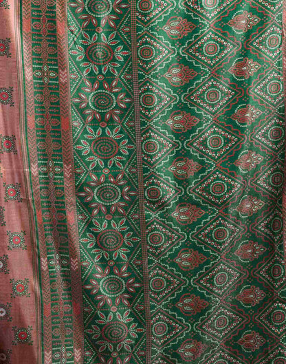 Cream Silk Woven Saree