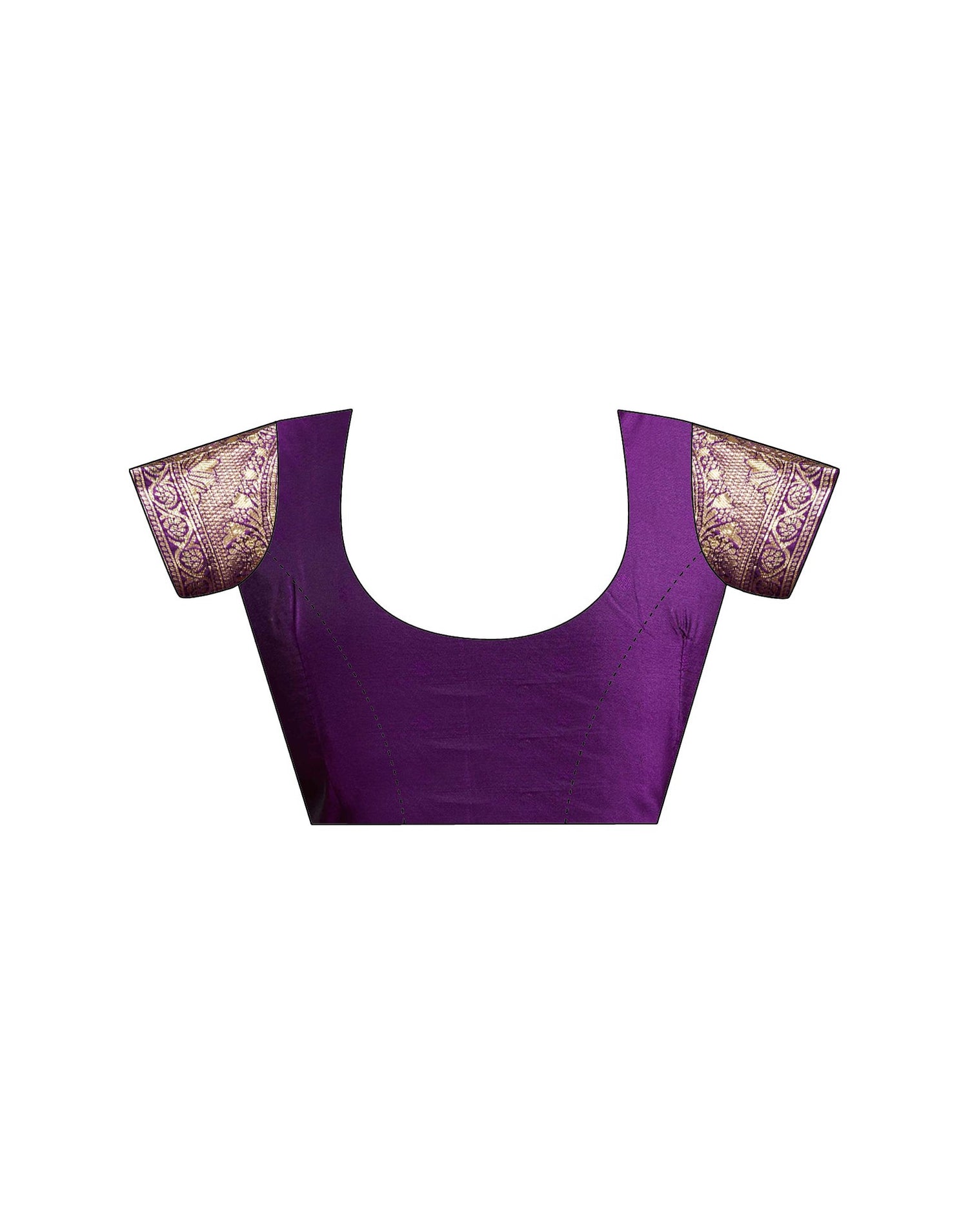 Dark Purple Silk Woven Saree