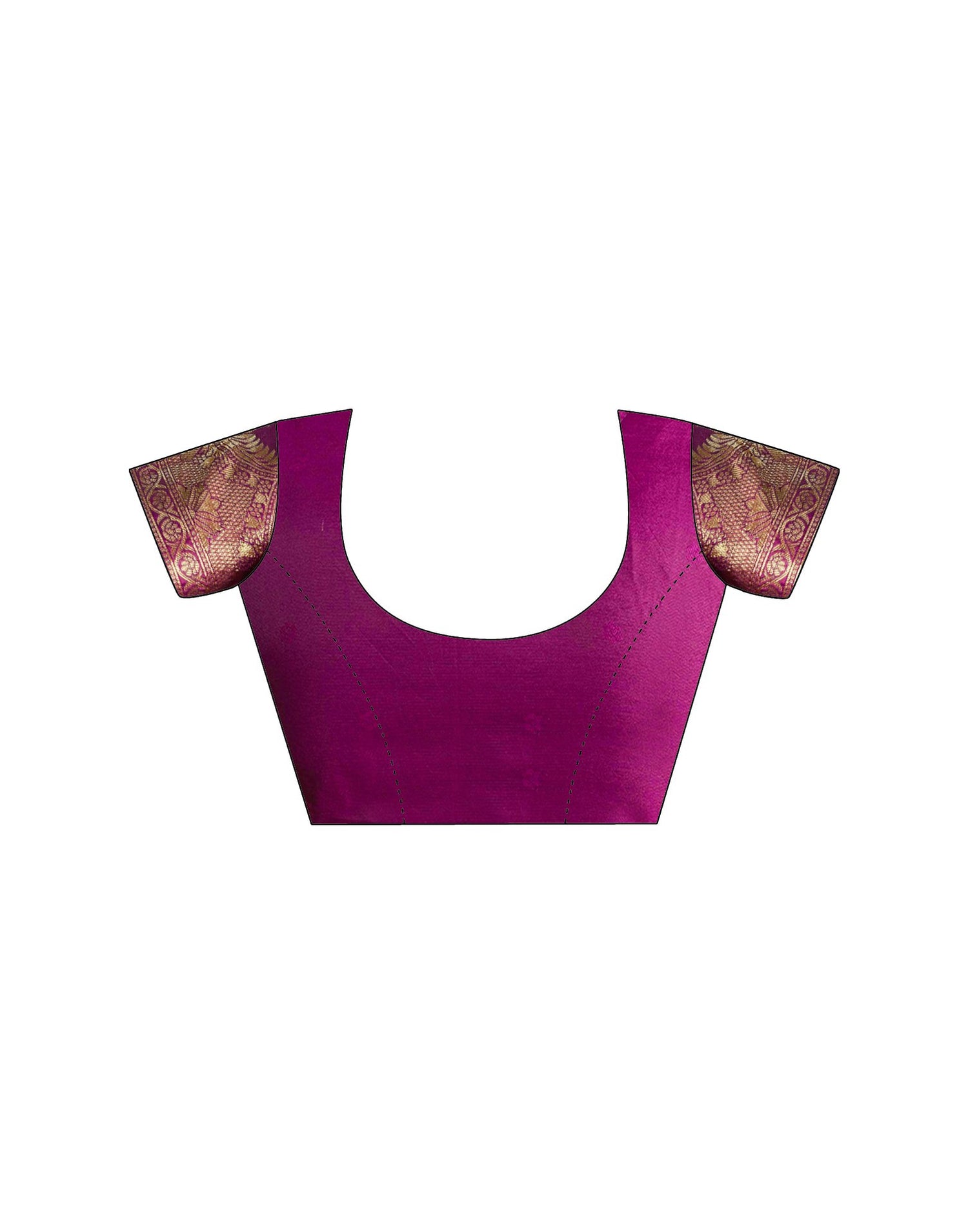 Magenta Silk Woven Saree