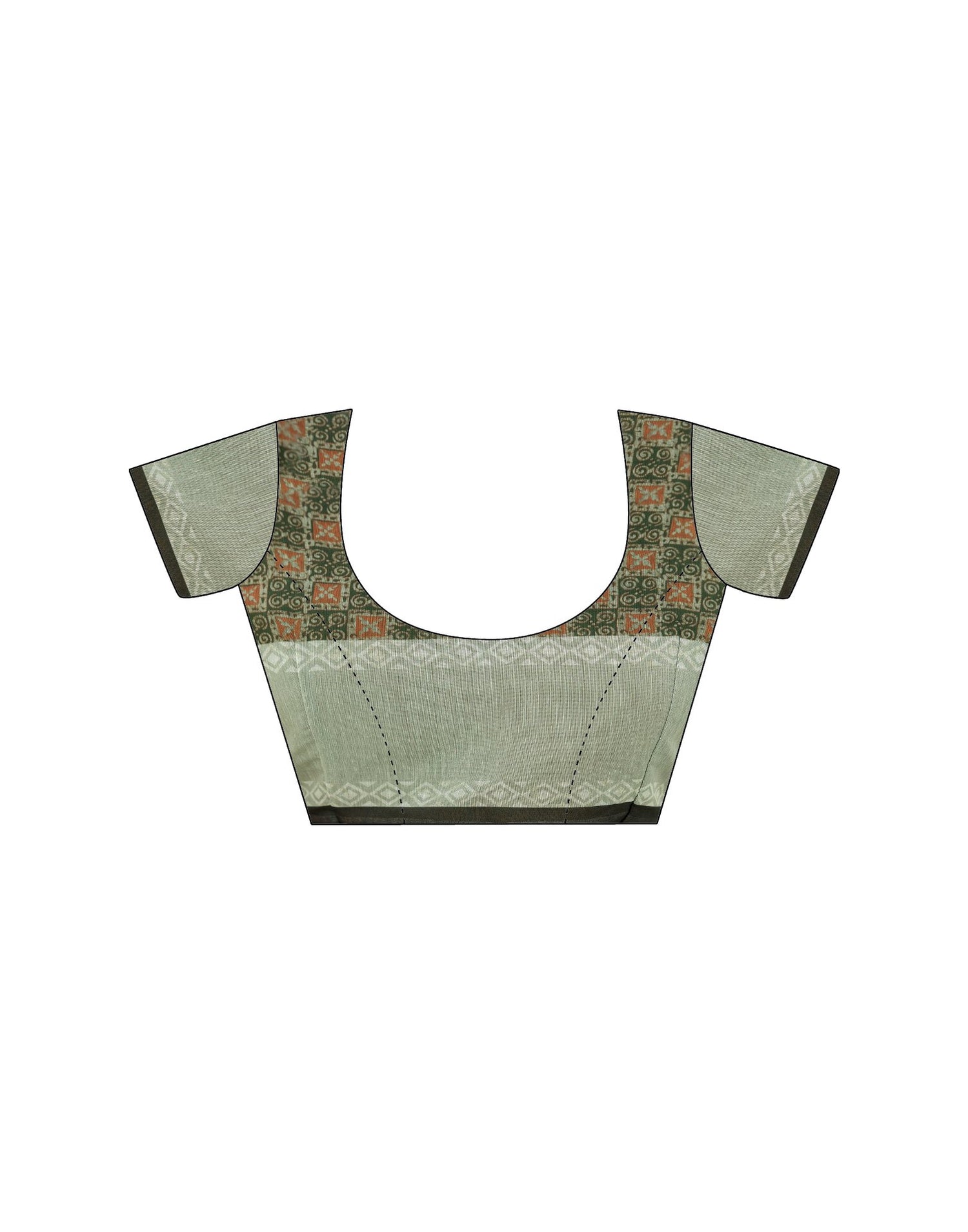 Green Cotton Embroidery Printed Saree