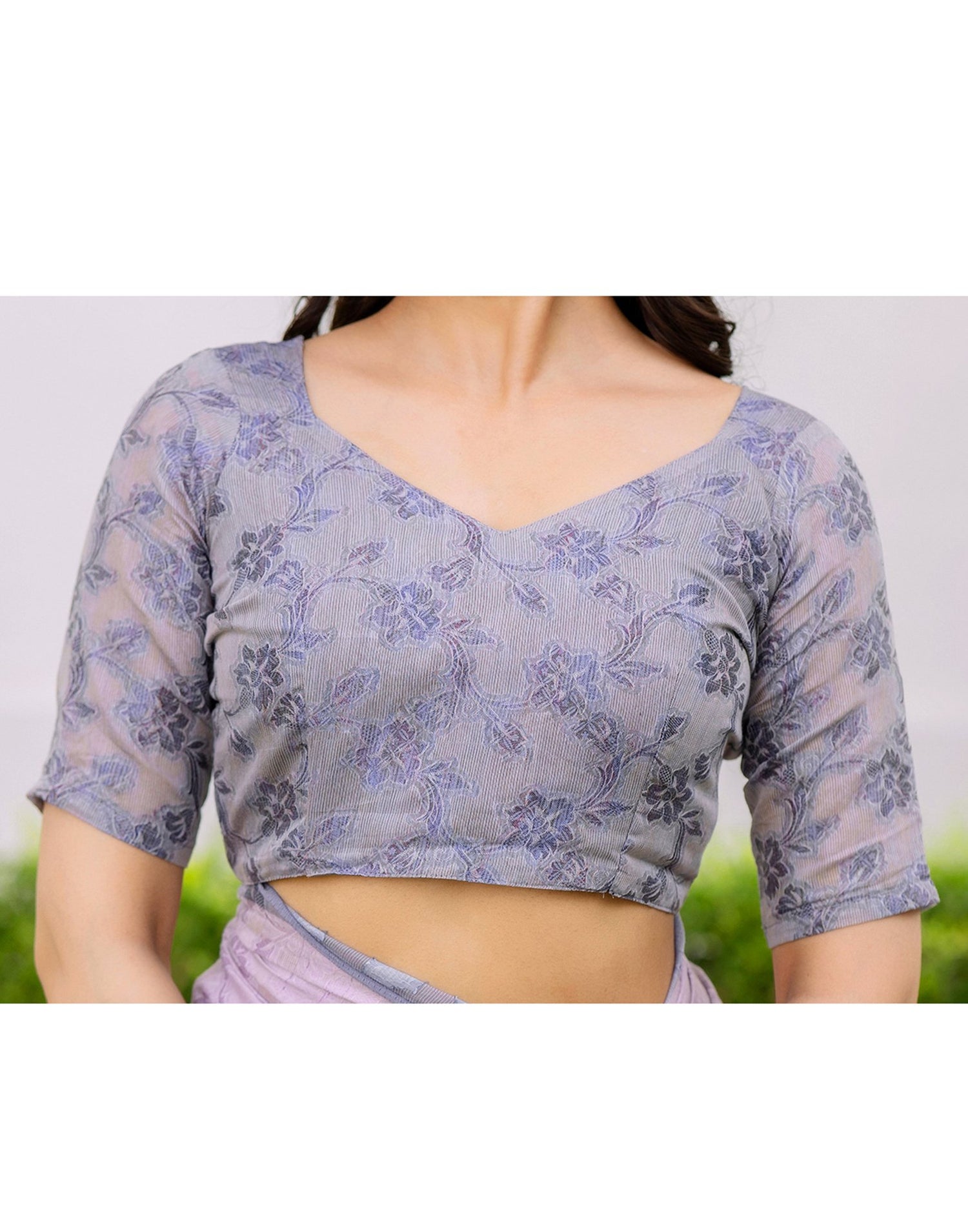 Pink Cotton Floral Printed Saree