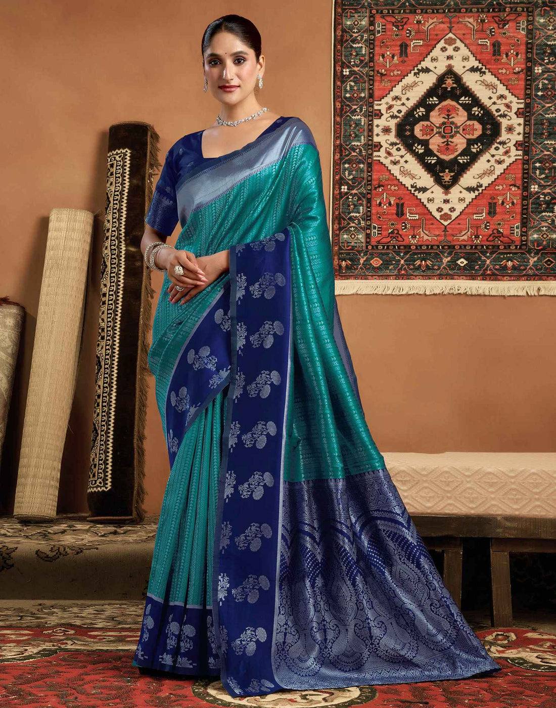 Green Silk Woven Kanjivaram Saree