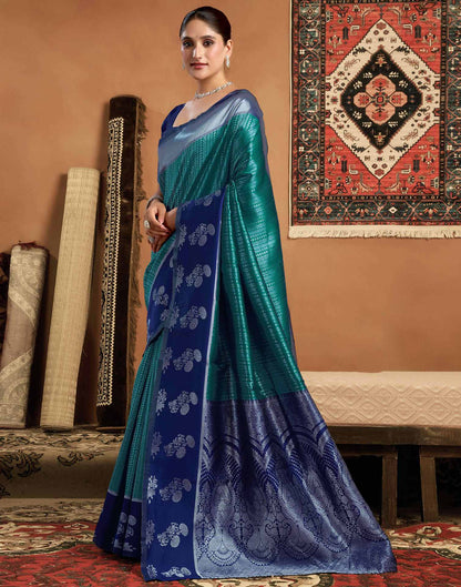 Green Silk Woven Kanjivaram Saree
