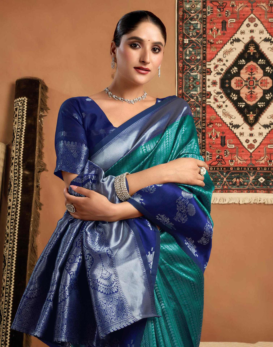 Green Silk Woven Kanjivaram Saree