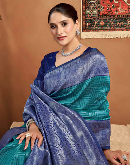 Green Silk Woven Kanjivaram Saree