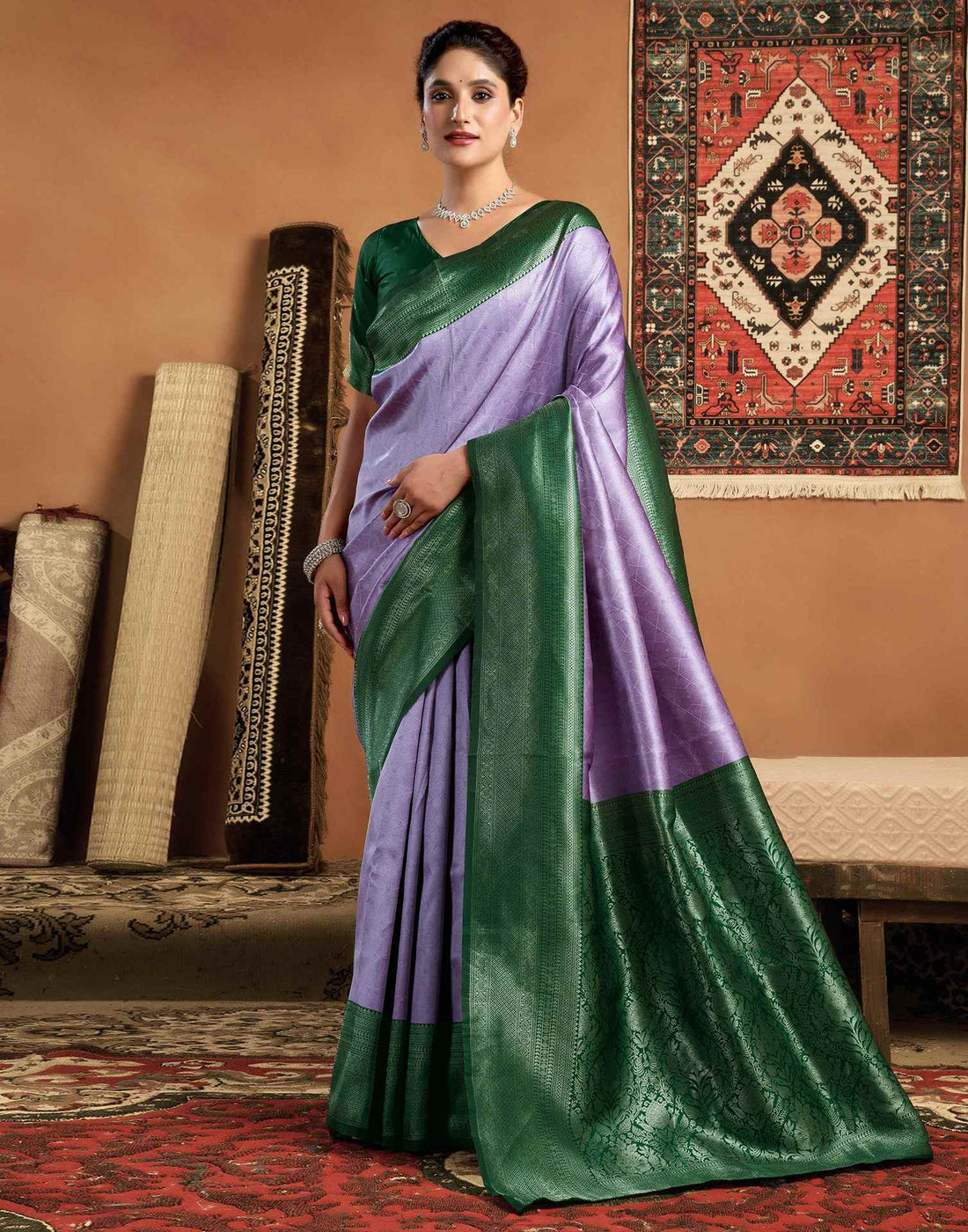 Green Silk Woven Kanjivaram Saree