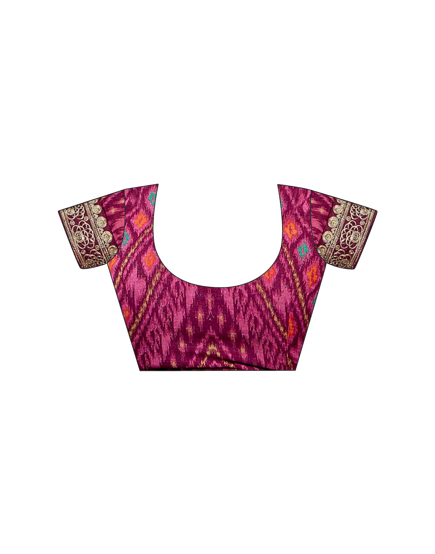 Maroon Georgette Printed Saree