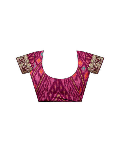 Maroon Georgette Printed Saree