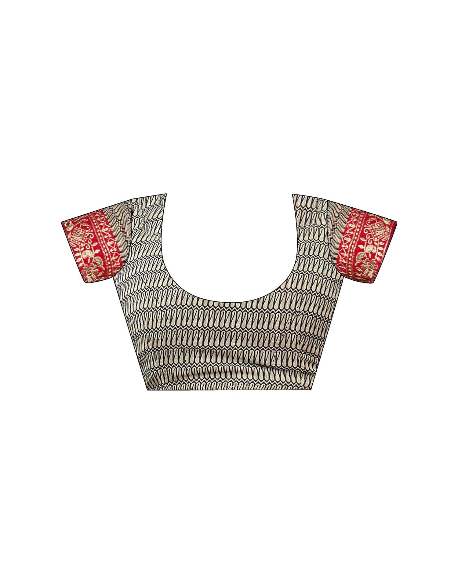 Red Georgette Printed Saree